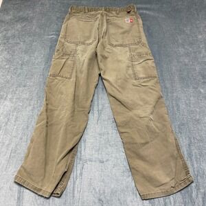 Big Bill FR Fire Resistant Utility Jeans Mens 32x30 Brown Cotton Straight Leg